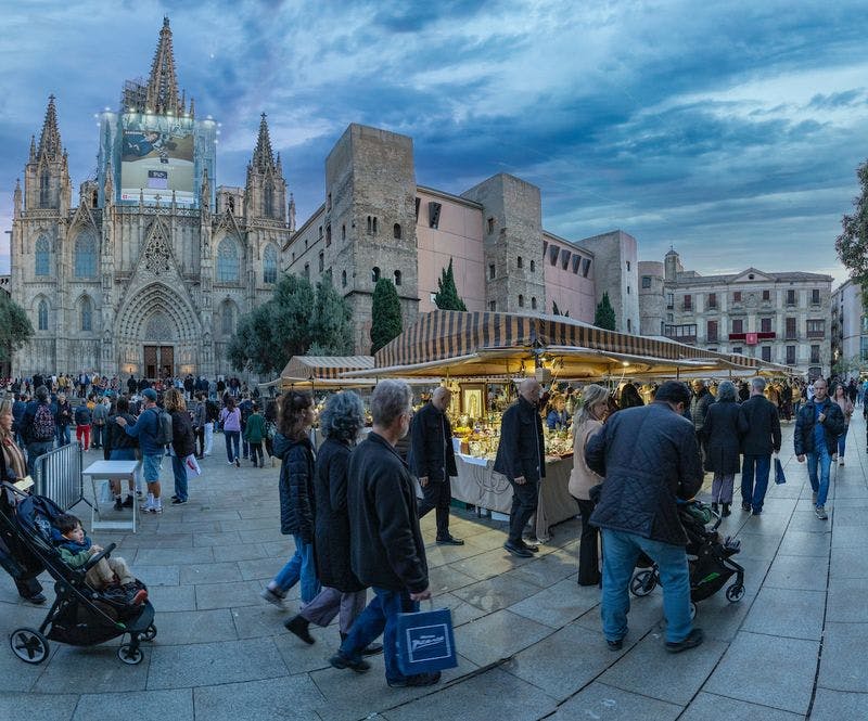 barcelona cathedral christmas market