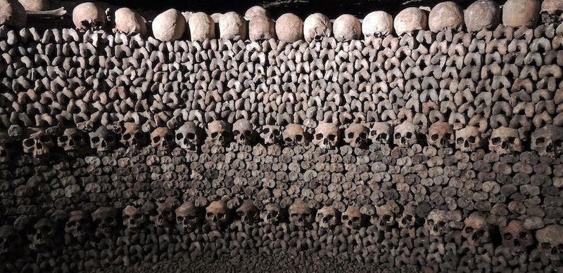 Walls of the catacombs